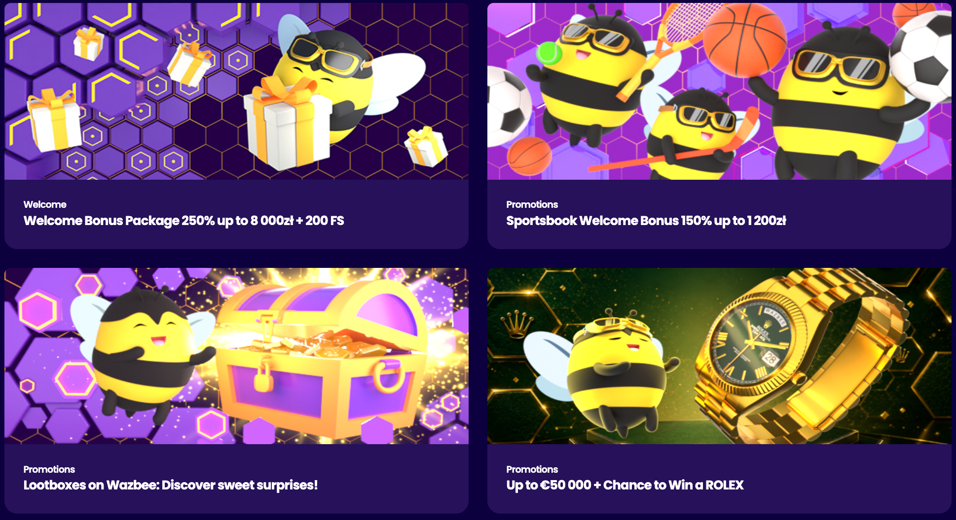 Wazbee Casino — bonus powitalny w zakładach sportowych